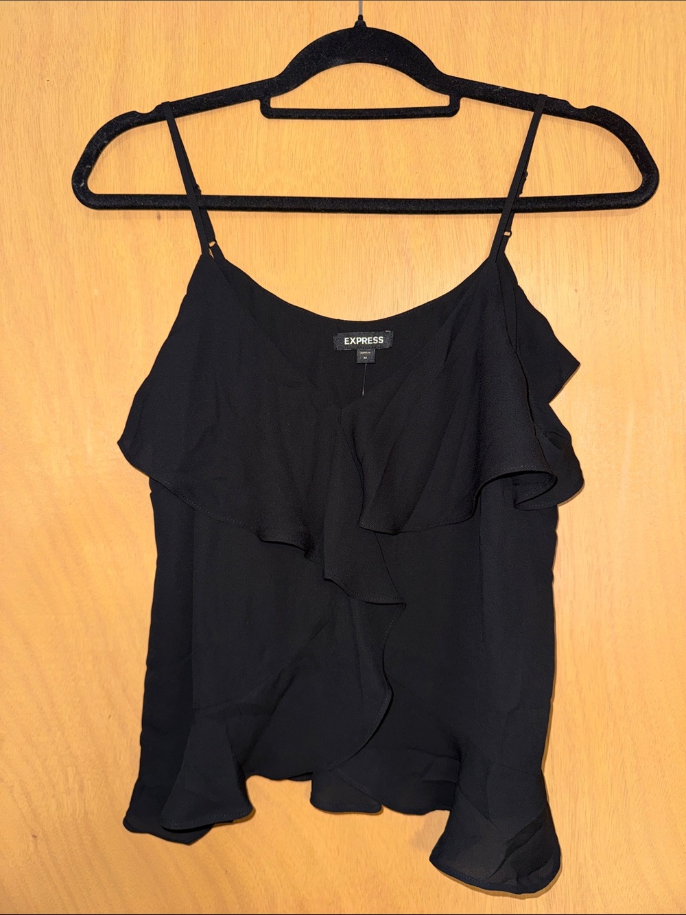 Express Black Ruffle Cami